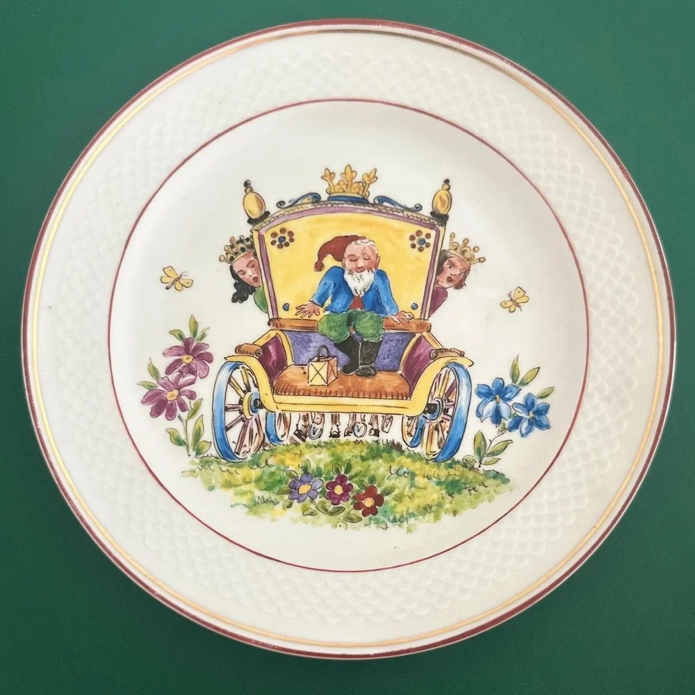 Thomas Germany Fairy Tale Plate Teacup Set Multicolor Excellent Hand Painted